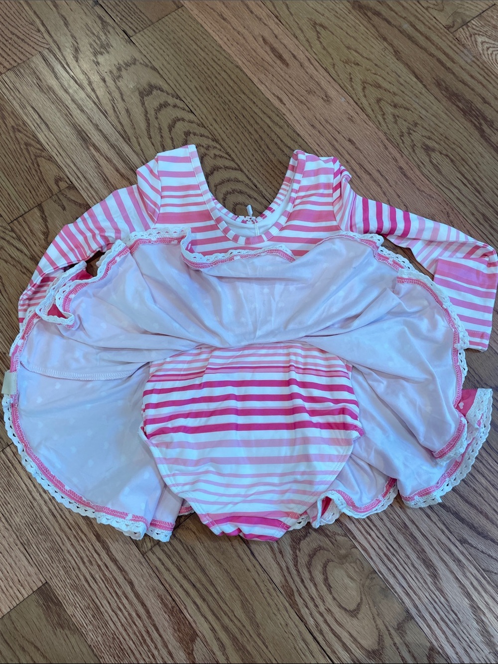 cheeky plum Pink & White Striped Heart Tutu Dress - Picture 3 of 4